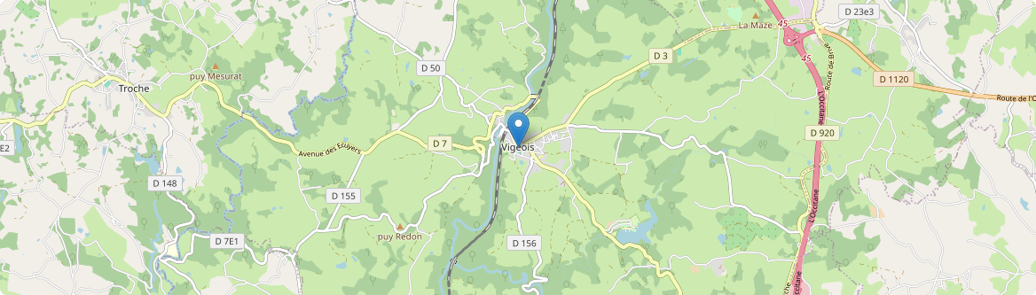 Vigeois - Carte