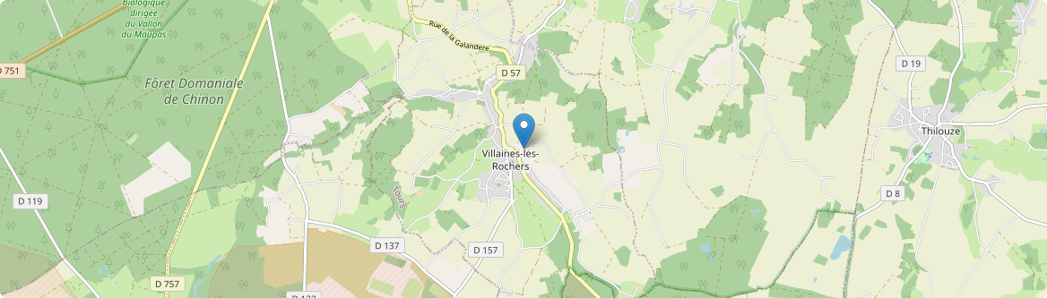 Villaines-les-Rochers - Carte