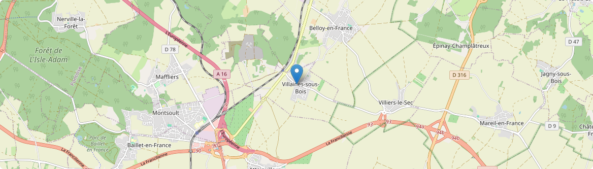 Villaines-sous-Bois - Carte