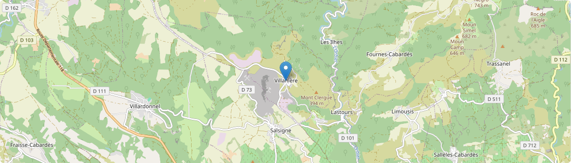 Villanière - Carte