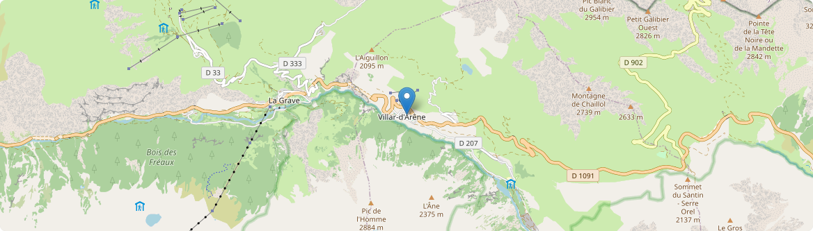 Villar-d'Arêne - Carte