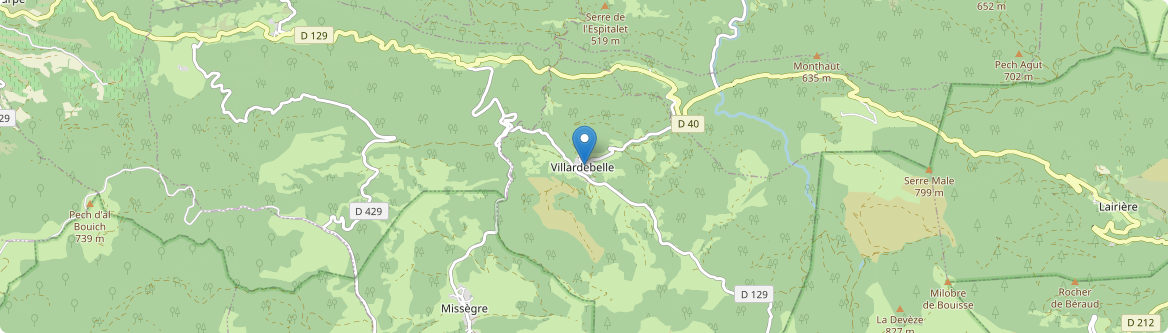 Villardebelle - Carte