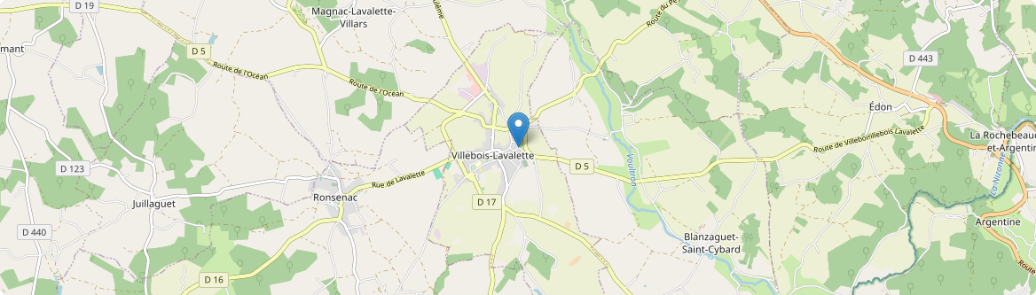 Villebois-Lavalette - Carte