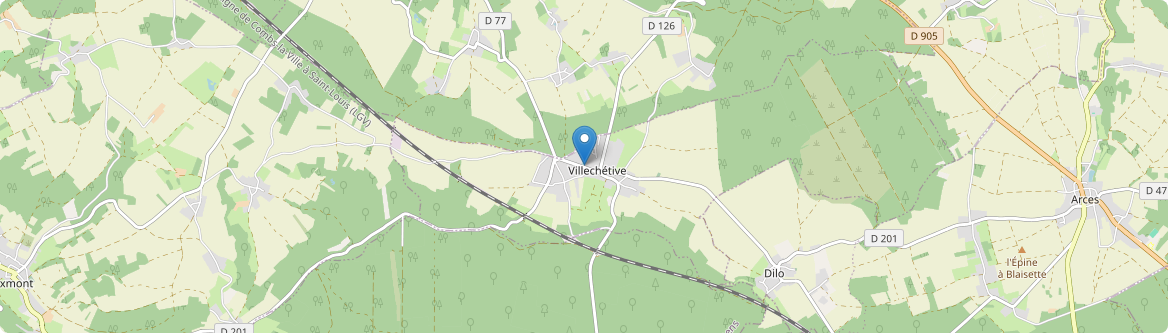 Villechétive - Carte