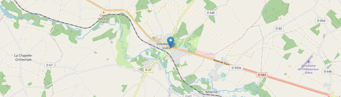 Villedieu-sur-Indre - Carte