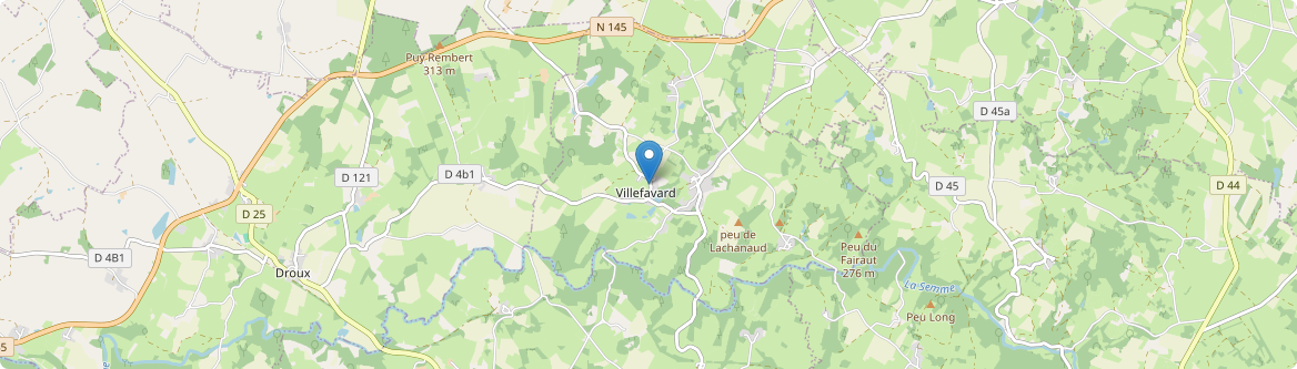 Villefavard - Carte