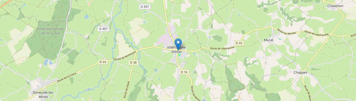Villefranche-d'Allier - Carte