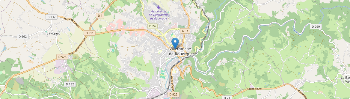 Villefranche-de-Rouergue - Carte