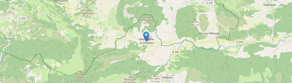 Villefranche-le-Château - Carte