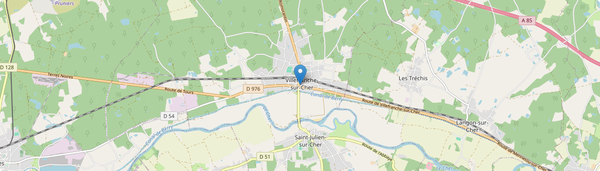 Villefranche-sur-Cher - Carte