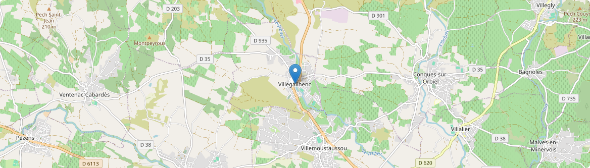 Villegailhenc - Carte