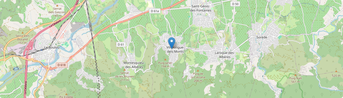 Villelongue-dels-Monts - Carte