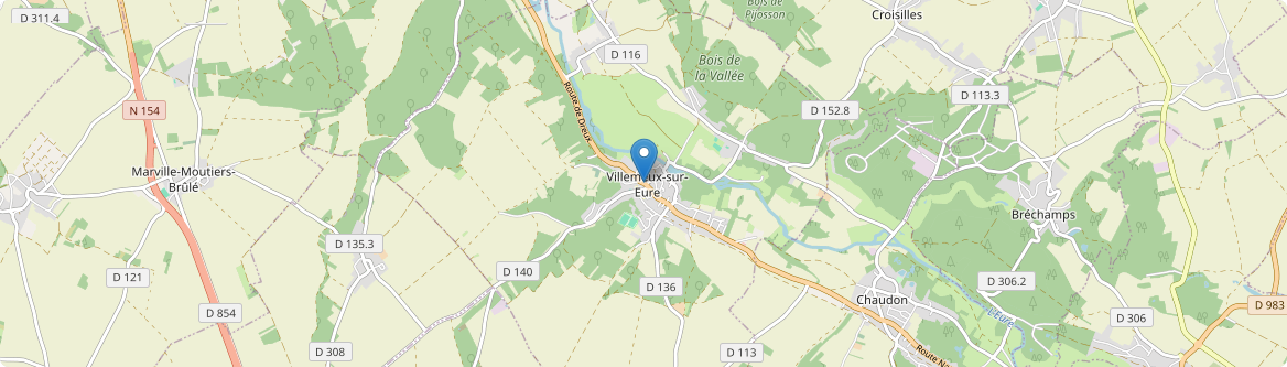 Villemeux-sur-Eure - Carte