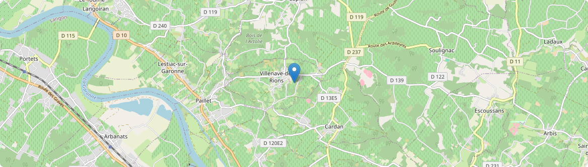 Villenave-de-Rions - Carte