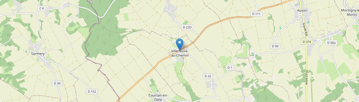 Villeneuve-au-Chemin - Carte