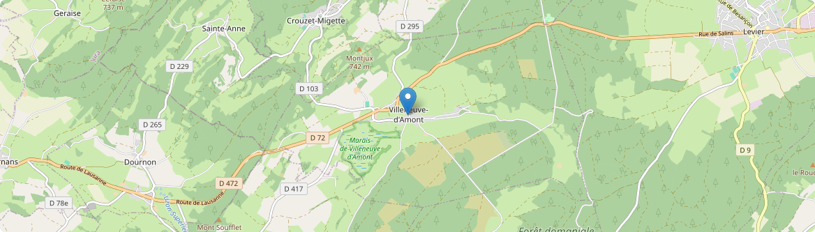 Villeneuve-d'Amont - Carte