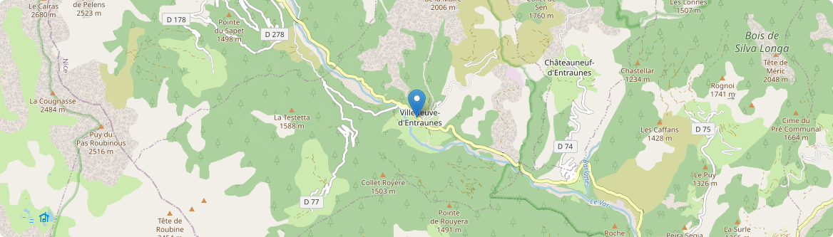 Villeneuve-d'Entraunes - Carte