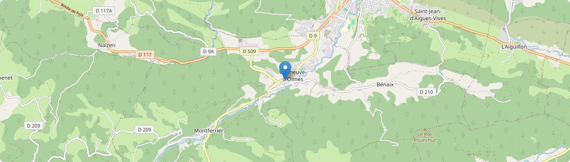 Villeneuve-d'Olmes - Carte