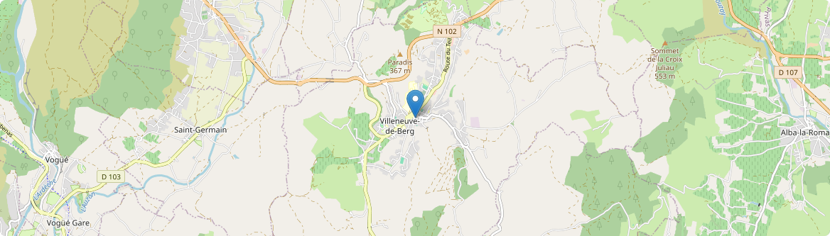 Villeneuve-de-Berg - Carte