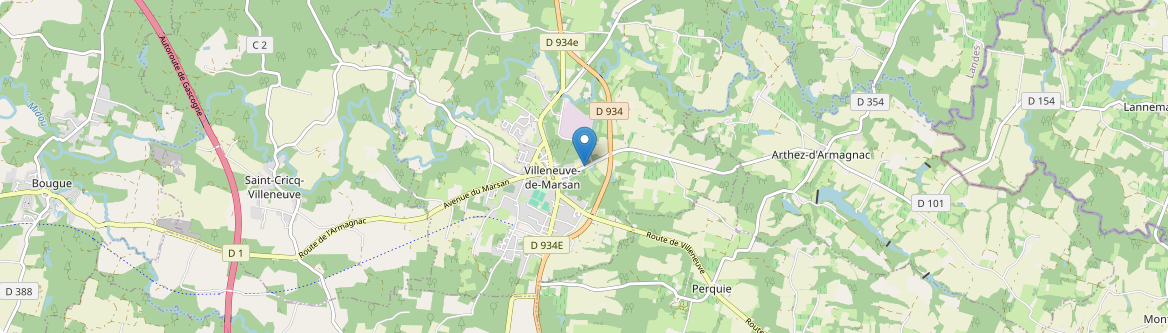 Villeneuve-de-Marsan - Carte