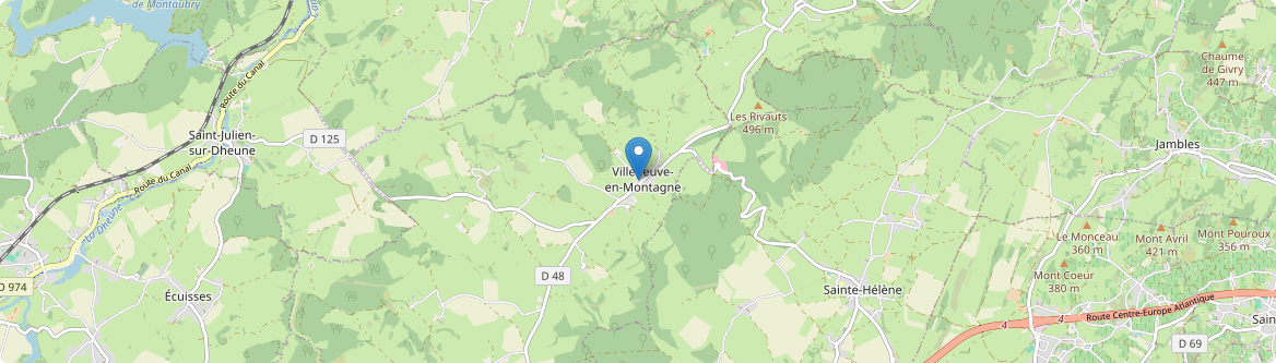 Villeneuve-en-Montagne - Carte