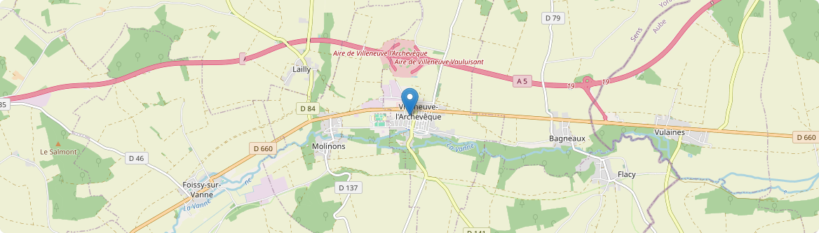 Villeneuve-l'Archevêque - Carte