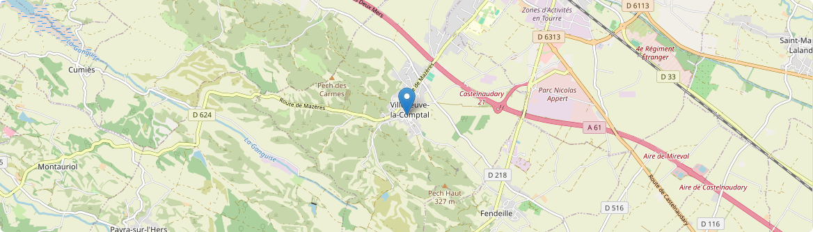 Villeneuve-la-Comptal - Carte