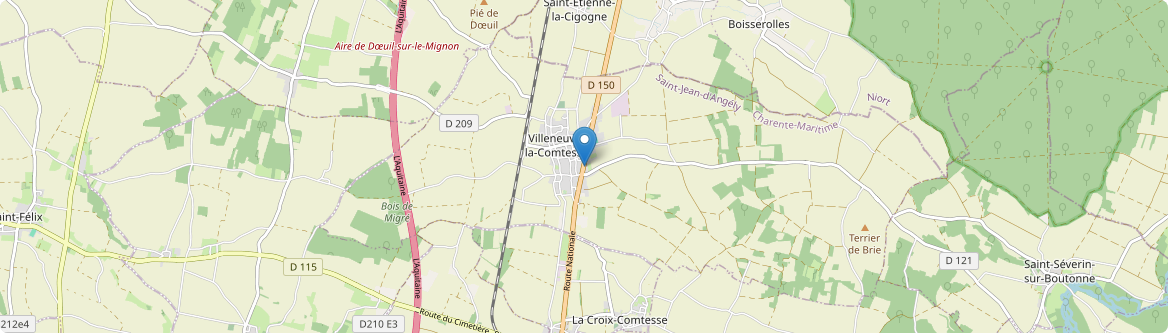 Villeneuve-la-Comtesse - Carte