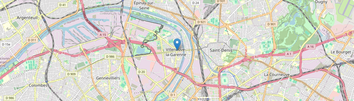 Villeneuve-la-Garenne - Carte