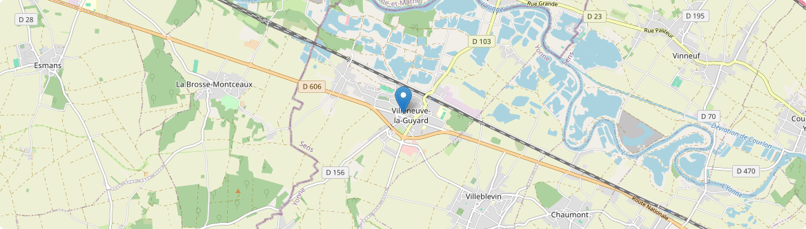 Villeneuve-la-Guyard - Carte