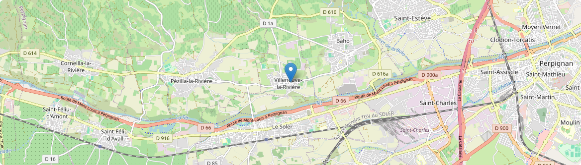 Villeneuve-la-Rivière - Carte