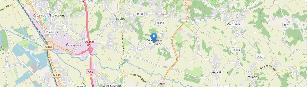 Villeneuve-lès-Bouloc - Carte