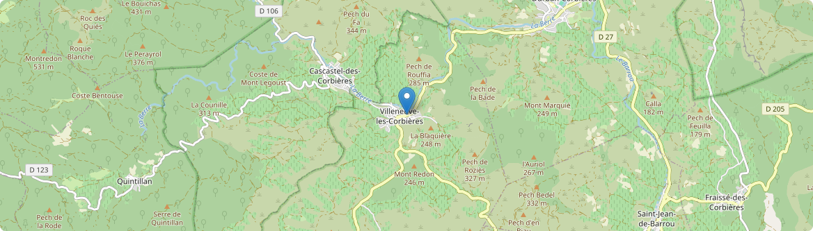 Villeneuve-les-Corbières - Carte