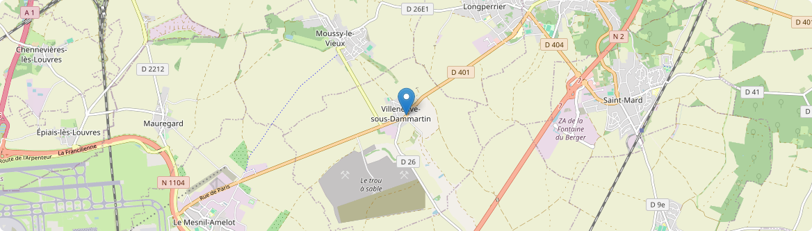 Villeneuve-sous-Dammartin - Carte