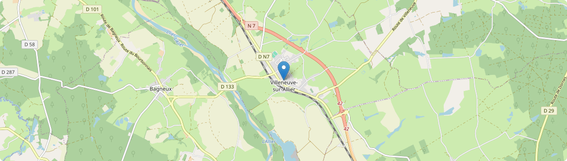 Villeneuve-sur-Allier - Carte