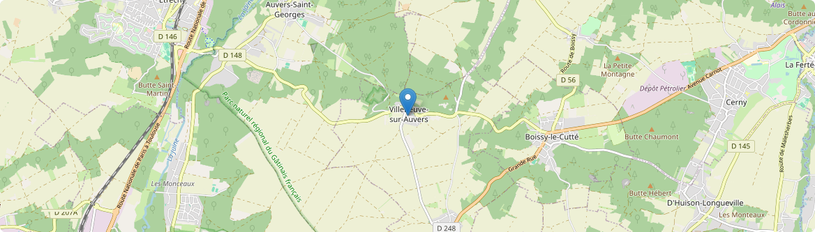 Villeneuve-sur-Auvers - Carte