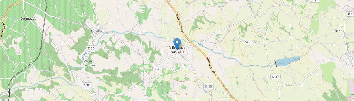Villeneuve-sur-Vère - Carte