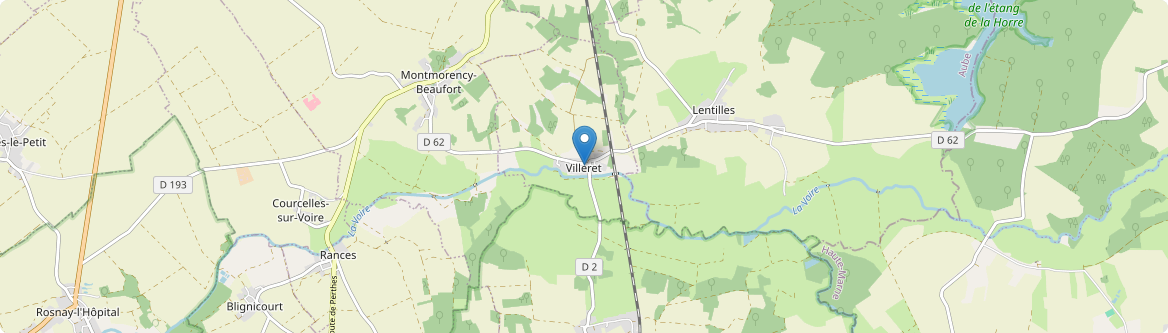Villeret - Carte