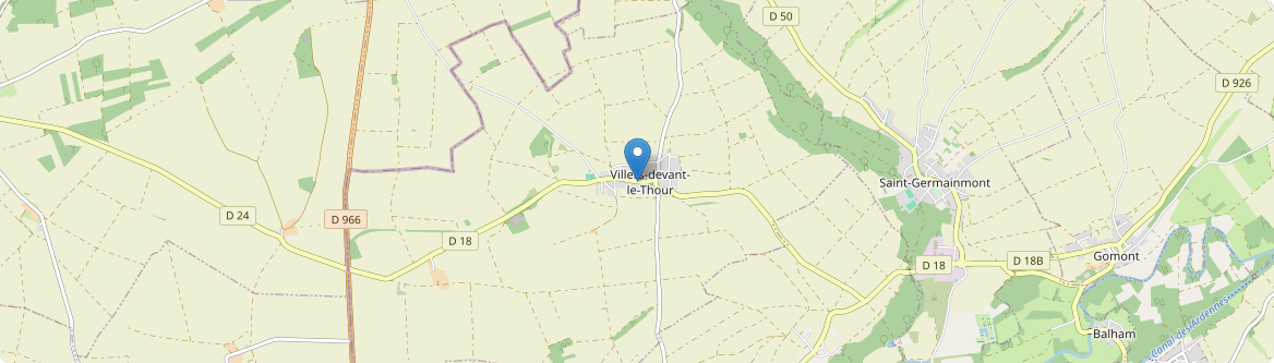 Villers-devant-le-Thour - Carte