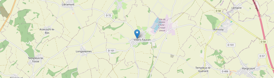 Villers-Faucon - Carte