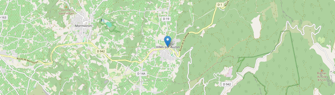 Villes-sur-Auzon - Carte