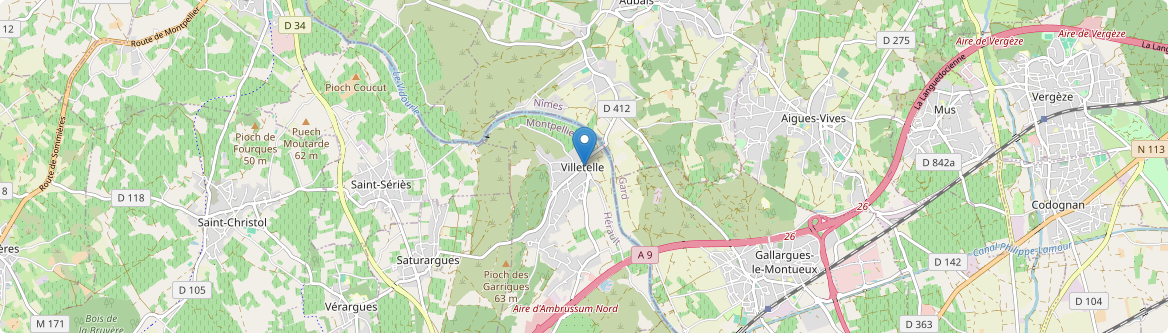 Villetelle - Carte