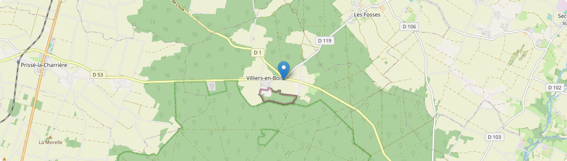 Villiers-en-Bois - Carte