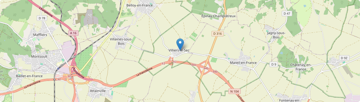 Villiers-le-Sec - Carte