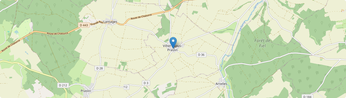 Villiers-sous-Praslin - Carte