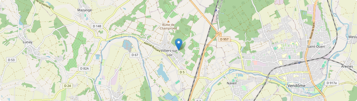 Villiers-sur-Loir - Carte