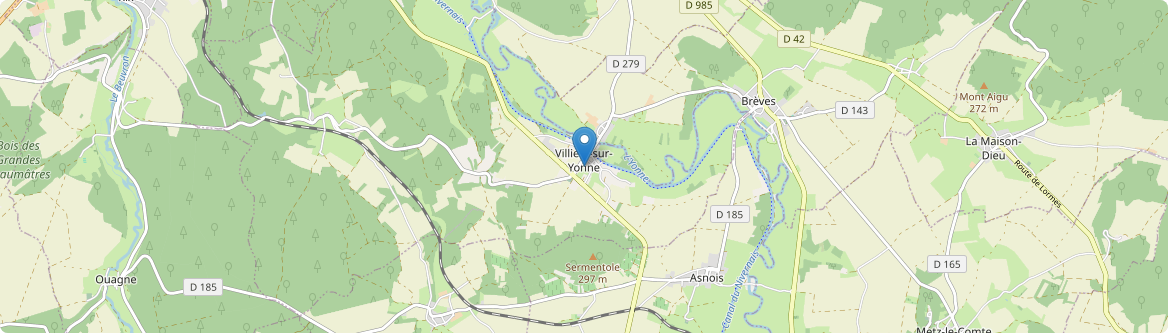 Villiers-sur-Yonne - Carte