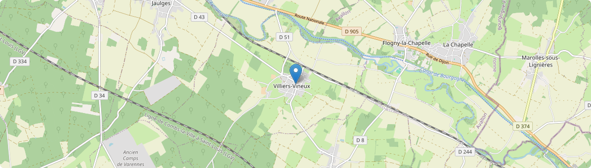 Villiers-Vineux - Carte