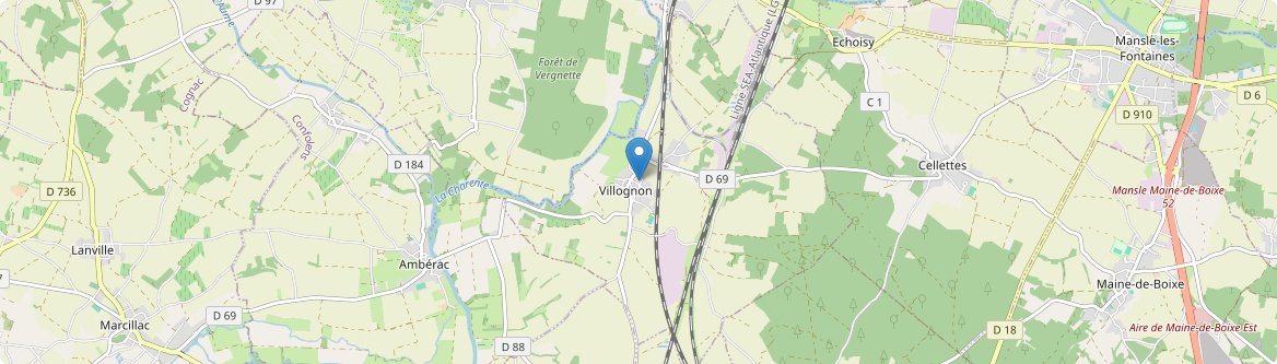 Villognon - Carte