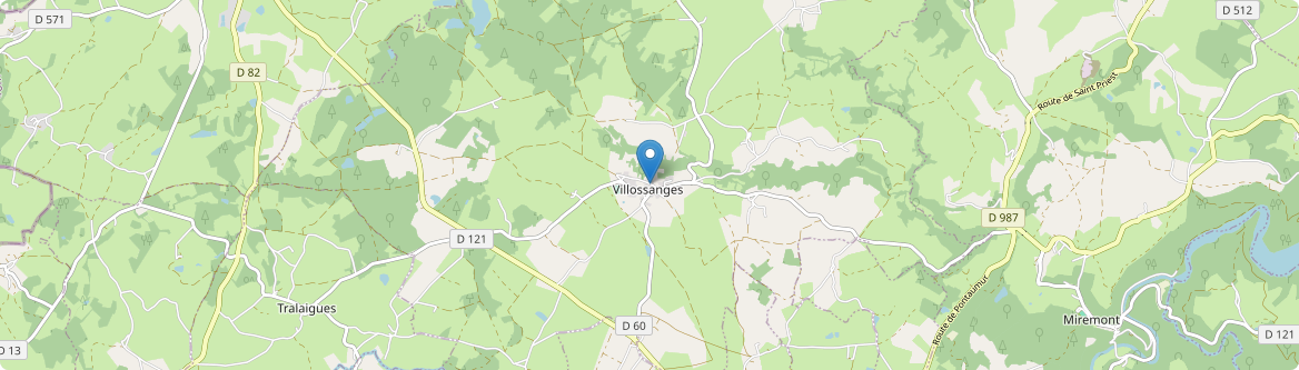 Villossanges - Carte